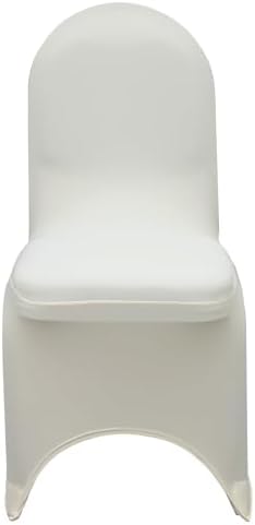 6 Pack Ivory Stretch Spandex Banquet Chair Covers - Wedding Slip Premium Quality Cover, alternate view 4