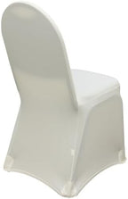 6 Pack Ivory Stretch Spandex Banquet Chair Covers - Wedding Slip Premium Quality Cover, alternate view 5