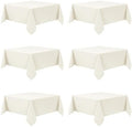 6-Pack Ivory Tablecloths for Square Tables, 70 x 70 Inches in 70 x 70 Inches