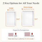 6-Pack Large Serving Tray, 14.5 x 9.5 Plastic Food Serving Platter in White, alternate view 4