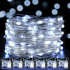 6 Pack LED Fairy Lights Battery Operated 20FT 60 LEDs Silver Wire String Lights Twinkle Lights Starry Fairy