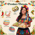 6 Pack Mexican Melamine Serving Trays, 13 x 10 in Aztec Platters in 13 x 10 inch in Multicolor, alternate view 4