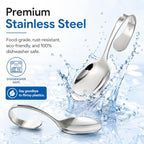 6 Pack Mini Appetizer Plates, Stainless Steel Tasting Spoons in Silver, alternate view 5