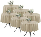 6 Pack Nature Tablecloths 70 Inch Round for 36"-48" Tables in Nature