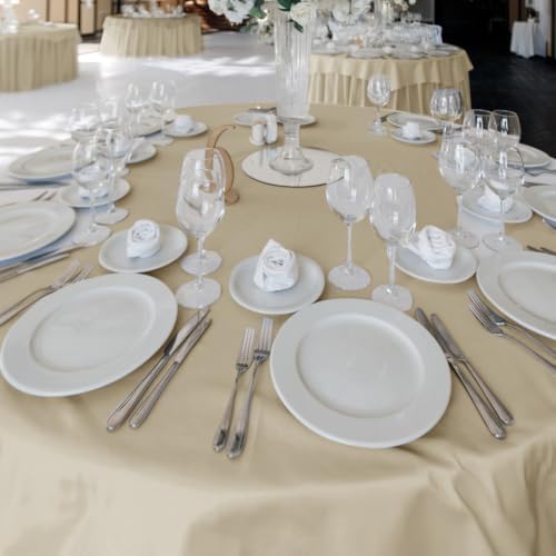 6 Pack Nature Tablecloths 70 Inch Round for 36"-48" Tables in Nature, alternate view 2