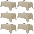 6 Pack Nature Tablecloths 70x120 Inch for 6-8 Ft Rectangle Tables in 70x120 Inch in Nature
