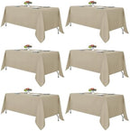 6 Pack Nature Tablecloths 70x120 Inch for 6-8 Ft Rectangle Tables in 70x120 Inch in Nature
