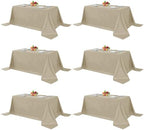 6 Pack Nature Tablecloths 90x132 Inch for 6 Foot Rectangle Tables in 90x132 Inch in Nature