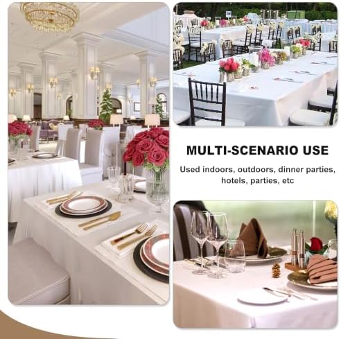 6 Pack Nature Tablecloths 90x132 Inch for 6 Foot Rectangle Tables in 90x132 Inch in Nature, alternate view 6