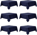 6-Pack Navy Blue Tablecloths for Square Tables, 54 x 54 Inches in 54 x 54 Inches