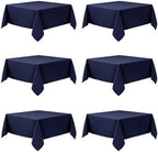 6-Pack Navy Blue Tablecloths for Square Tables, 54 x 54 Inches in 54 x 54 Inches