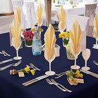 6 Pack Navy Square Tablecloths 70x70 Inch for 2-4 Ft Tables in 70x70 Inch in Navy, alternate view 2