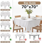 6 Pack Navy Square Tablecloths 70x70 Inch for 2-4 Ft Tables in 70x70 Inch in Navy, alternate view 5