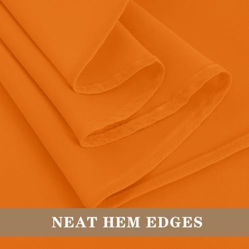 6 Pack Orange Tablecloths 120 Inch Round for 48"-96" Tables in Orange, alternate view 4