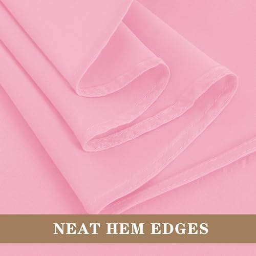 6 Pack Pink Tablecloths 120 Inch Round for 48"-96" Tables in Pink, alternate view 4