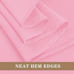6 Pack Pink Tablecloths 120 Inch Round for 48"-96" Tables in Pink, alternate view 4