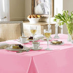 6 Pack Pink Tablecloths 70x108 Inch for 6 Foot Rectangle Tables in 70x108 Inch in Pink, alternate view 2