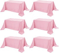 6-Pack Pink Tablecloths for Rectangle Tables, 90 x 156 Inches in 90 x 156 Inches in Pink