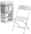 6 Pack Plastic Folding Chair, 300lb Capacity, Portable Commercial Chair Seat with Steel Frame for Office Wedding