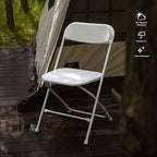 6 Pack Plastic Folding Chair, 300lb Capacity, Portable Commercial Chair Seat with Steel Frame for Office Wedding, alternate