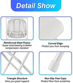 6 Pack Plastic Folding Chair, 300lb Capacity, Portable Commercial Chair Seat with Steel Frame for Office Wedding, alternate