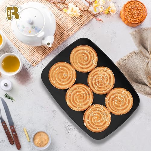6 Pack Plastic Serving Trays - 12.75 x 8.25, Party Platters - Black in Large in Black, alternate view 2