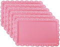 6 Pack Plastic Serving Trays Food Tray - 14" x 9" Rectangle Serving Platter for Wedding Party Supplies Cafeteria