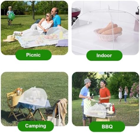 (6 Pack) Pop-Up Outside Picnic Mesh Food Covers Tent Umbrella for Outdoors and Camping Food Net Cover Keep Out, alternate