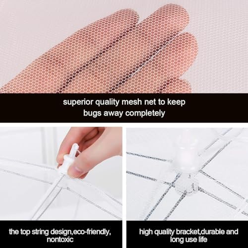 (6 Pack) Pop-Up Outside Picnic Mesh Food Covers Tent Umbrella for Outdoors and Camping Food Net Cover Keep Out, alternate