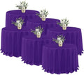 6 Pack Purple Tablecloths 120 Inch Round for 48"-96" Tables in Purple