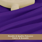 6 Pack Purple Tablecloths 120 Inch Round for 48"-96" Tables in Purple, alternate view 3