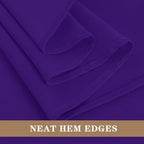 6 Pack Purple Tablecloths 90 Inch Round for 36"-72" Tables in Purple, alternate view 4