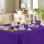 6 Pack Purple Tablecloths 90x132 Inch for 6 Foot Rectangle Tables in 90x132 Inch in Purple, alternate view 2