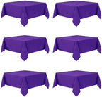 6-Pack Purple Tablecloths for Square Tables, 70 x 70 Inches in 70 x 70 Inches