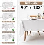 6 Pack Red Tablecloths 90x132 Inch for 6 Foot Rectangle Tables in 90x132 Inch in Red, alternate view 5