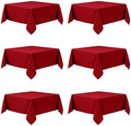 6-Pack Red Tablecloths for Square Tables, 54 x 54 Inches in 54 x 54 Inches