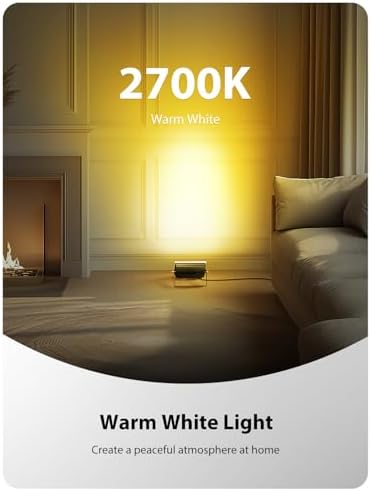 6 Pack RGB LED Flood Light Outdoor, 70W Color Changing Uplights with Remote, 2700K Warm White IP66 Stage, alternate view 3