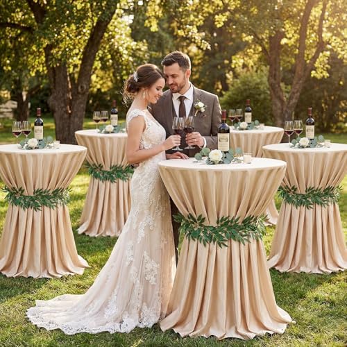 6 Pack Ruscus Garland Wedding Cocktail Table Ties Faux Greener, alternate view 6