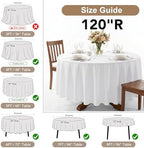 6 Pack Rust Tablecloths 120 Inch Round for 48"-96" Tables in Rust, alternate view 2