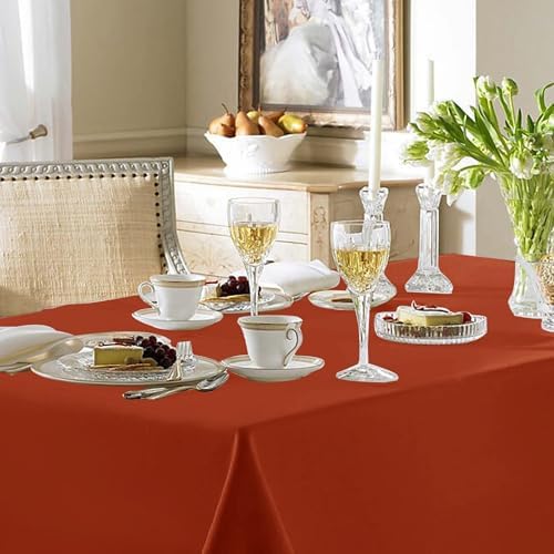 6 Pack Rust Tablecloths 70x120 Inch for 6-8 Ft Rectangle Tables in 70x120 Inch in Rust, alternate view 6