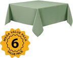 6-Pack Sage Green Tablecloths for Square Tables, 54 x 54 Inches in 54 x 54 Inches, alternate view 2