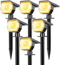 6 Pack Solar Spot Lights Outdoor Waterproof, Landscape Spotlights