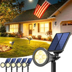6 Pack Solar Spot Lights Outdoor Waterproof with Focus Beam