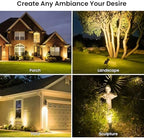 6 Pack Solar Spot Lights Outdoor Waterproof with Focus Beam, alternate view 5