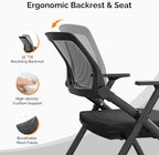 6 Pack Stackable Conference Room Chairs with Wheels, Folding Office Chair with Rebound Back, Padded Seat for, alternate view