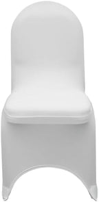 6 Pack Stretch Spandex Banquet Chair Covers - White, Wedding Slip, Premium Quality in White, alternate view 4