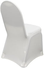6 Pack Stretch Spandex Banquet Chair Covers - White, Wedding Slip, Premium Quality in White, alternate view 5