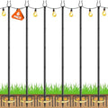 6 Pack String Light Poles - 10FT Light Poles for Outside with Fork Base, Outdoor String Light Poles, Durable