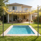 6 Pack String Light Poles - 10FT Light Poles for Outside with Fork Base, Outdoor String Light Poles, Durable, alternate view
