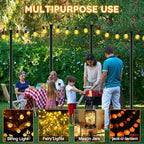 6 Pack String Light Poles, Outdoor String Light Pole 10 ft Forked Metal Light Pole with Adjustable Outdoor Light, alternate